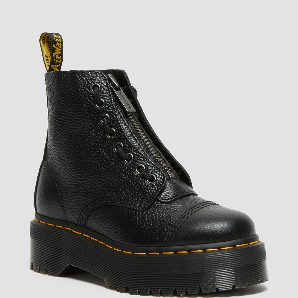 Dr. Martens Black Leather Sinclair Platform Boots Size 9